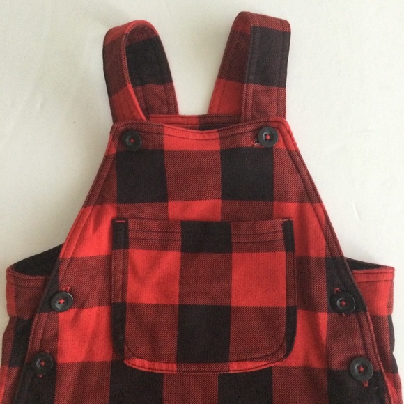 Joe Fresh Plaid Overalls 6-12 months - Picture 1 of 4